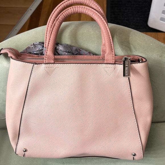 Steve Madden blush pink handbag with scarf. - Picture 3 of 7